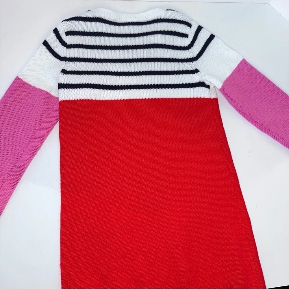 Gymboree Girls LOVE Sweater Dress Red Stripe Sequin Small 5/6 Valentines